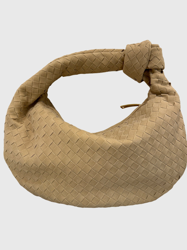Celeste | Knotted Braided Medium Suede Bag