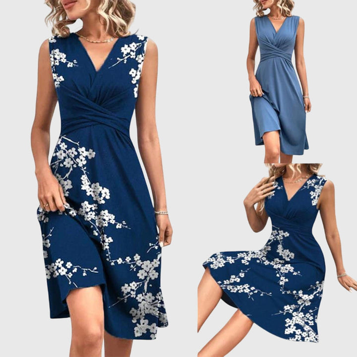 Brenda - Women's summer dress with wrap neckline