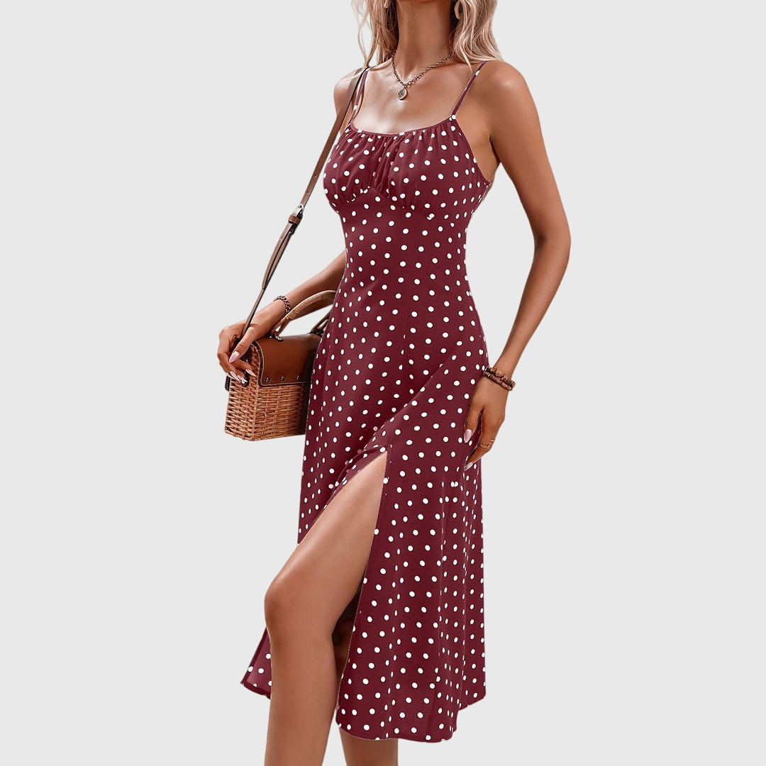 Aprille – Polka Dot Midi Dress