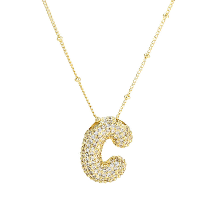 Savannah | Diamond Bubble Letter Necklace