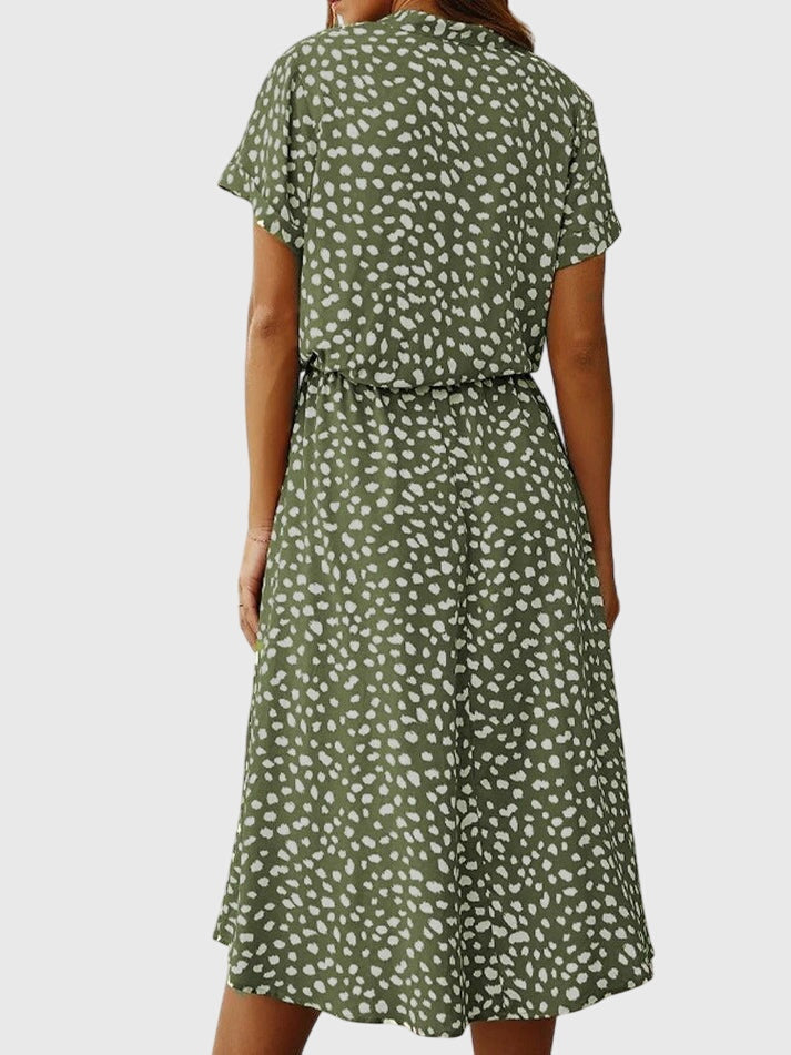 Amber - Printed V-Neck Dress