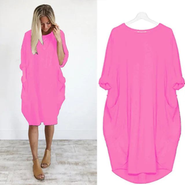 Erin - Rolled Sleeve Dress