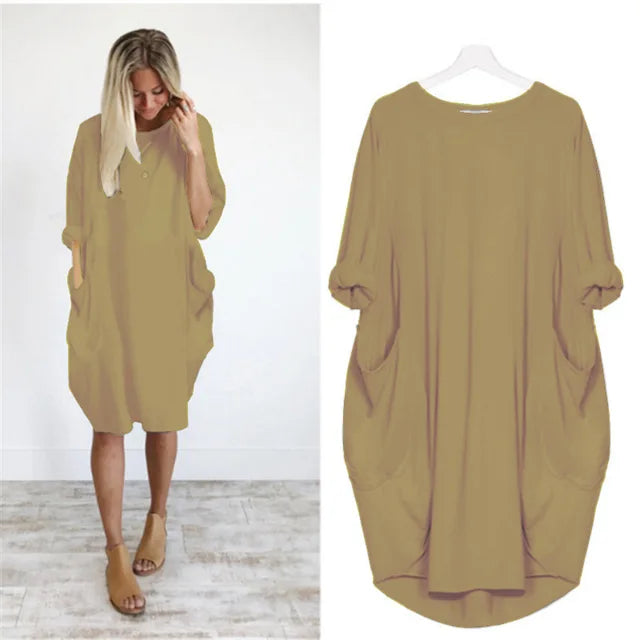 Erin - Rolled Sleeve Dress
