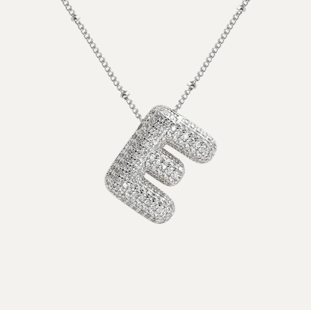 Savannah | Diamond Bubble Letter Necklace