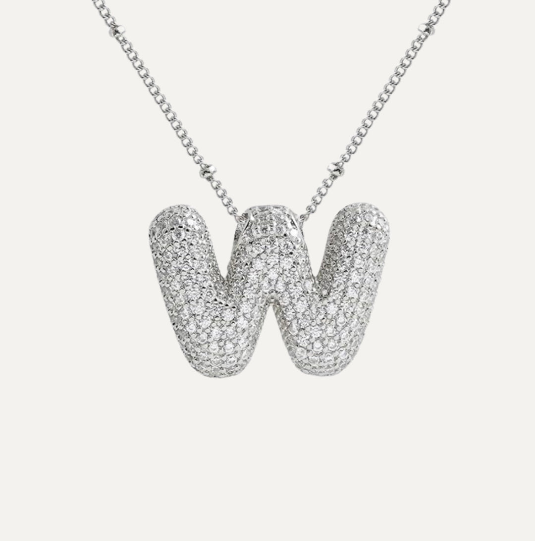 Savannah | Diamond Bubble Letter Necklace