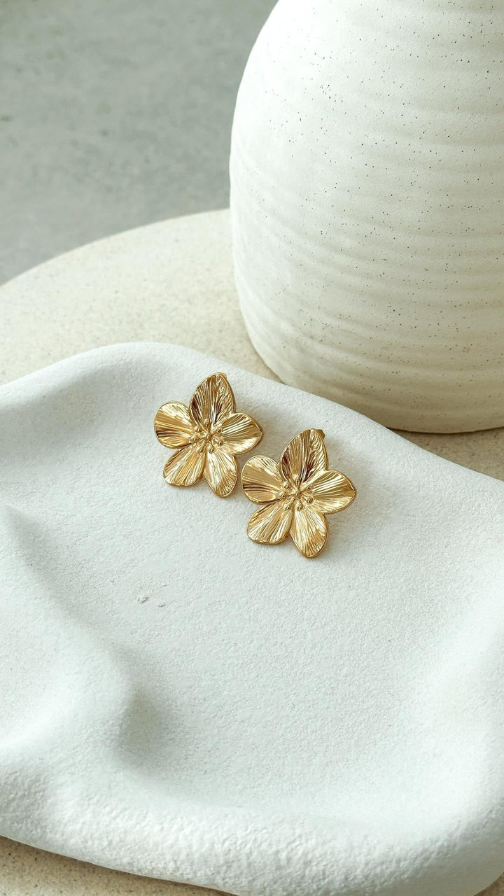 Lexi | Gold Plated Flower Earrings