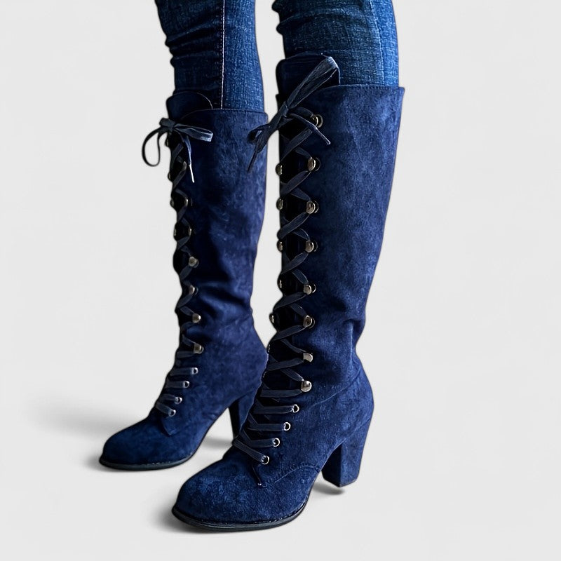Marion | Velvet Elegance High Boots